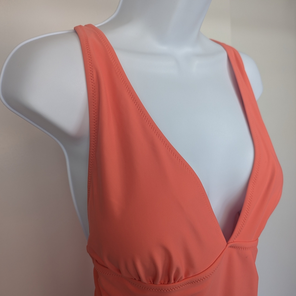 Beachsissi XL One Piece Tankini Top Adjustable Straps Coral NWT Bathing Suit - Picture 7 of 13